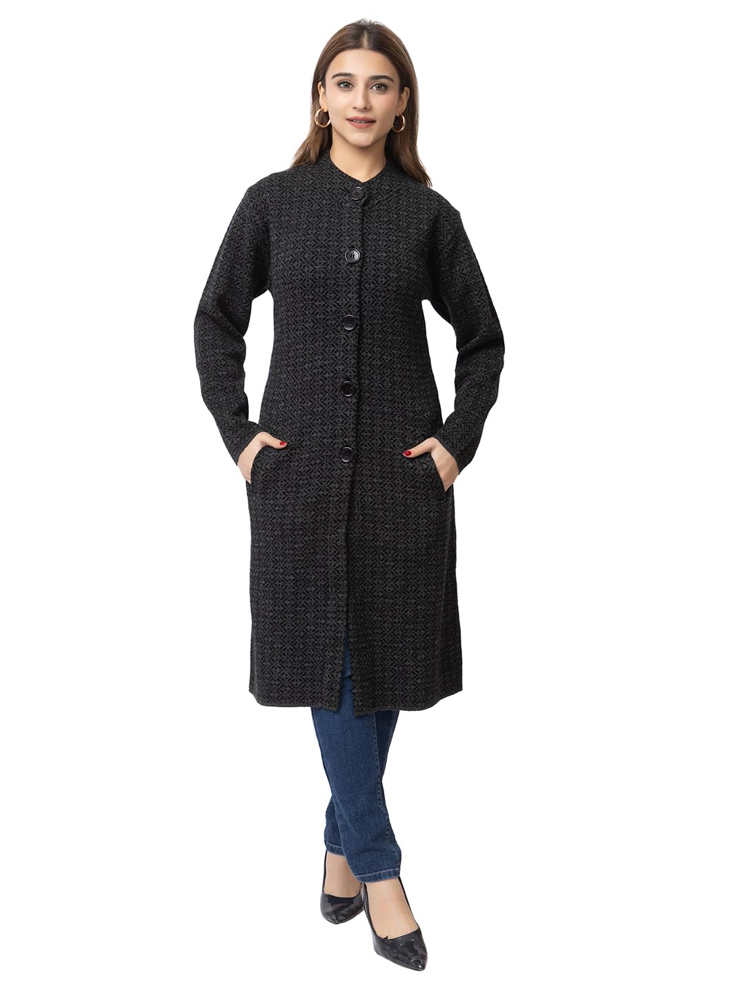 twenty me Winter Wear/Casual Wear/Outdoor Wear/Wool Blend/Printed/Full Sleeve/Women's Long Cardigans (4663)-picture-33