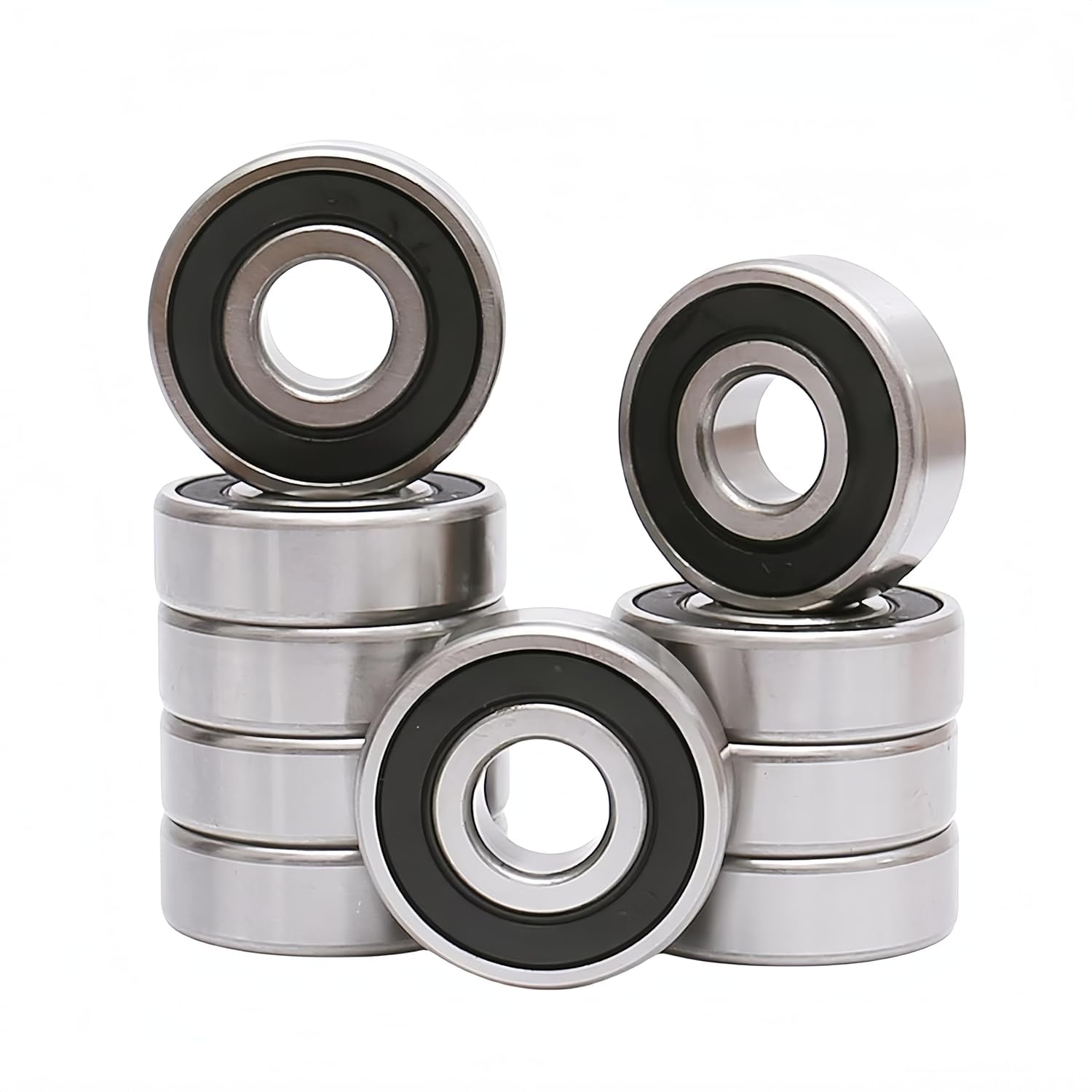 DEEG 10 PCS 6304-2RS 20x52x15mm Ball Bearing Double Rubber Seal Bearings Replacement for Pool Motor Bearings, Snowmobile,Yamaha Roadstar Rear Wheel, Lawn Mower Deck Spindle…