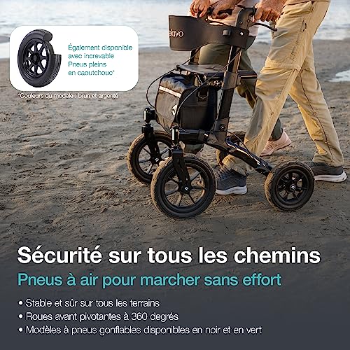 Déambulateur extérieur Helavo rollator aluminium haut de gamme - 2