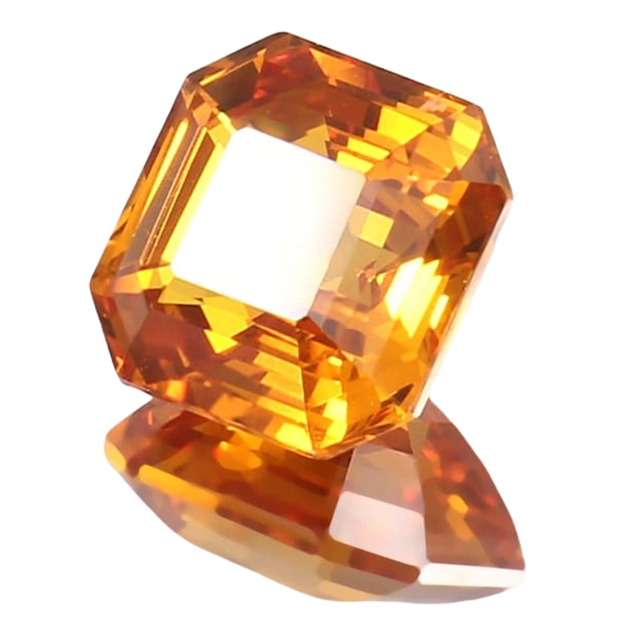 Pierre gemme saphir orange naturelle de Ceylan pour fabriquer un pendentif cadeau personnalisé - 7