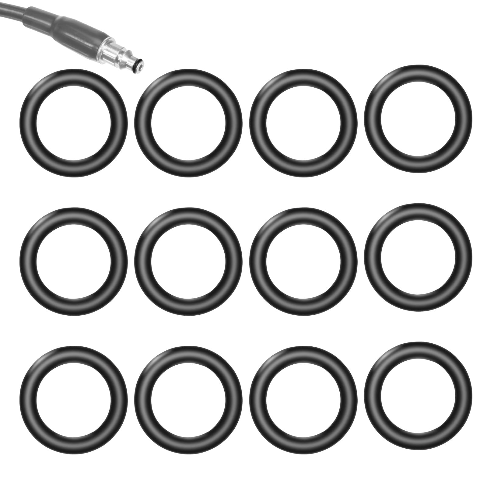The Lord of the Tools 10-teiliger Pumpenkopf-Dichtungsring 12 X 20 X 5 Mm Öldichtungssatz für Hochdruckreiniger Wasserdichtungssatz für Hochdruckreinigungsmaschine FK47 Schwarz