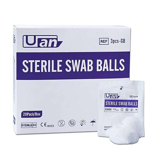 60 Balls Sterile Gauze Balls Gauze Sponge Cotton Balls Gauze