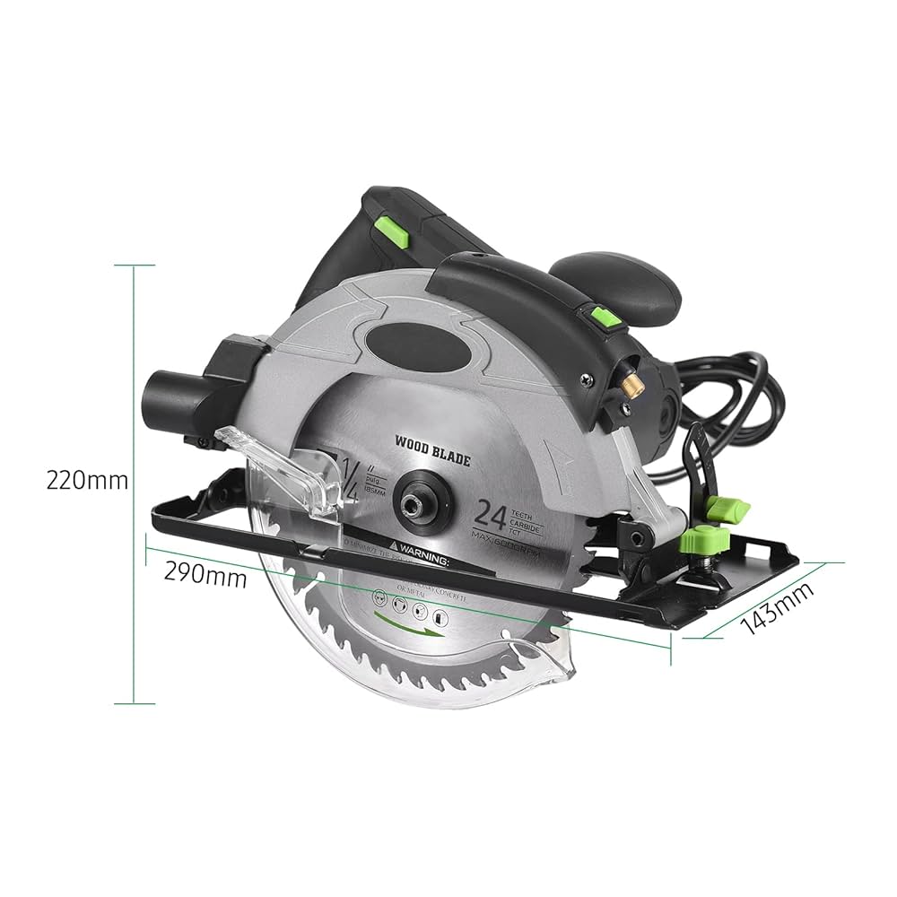 丸のこ Amazon | LOUJIN 12A 5500RPM コード付き丸のこ 7-1/4 インチの