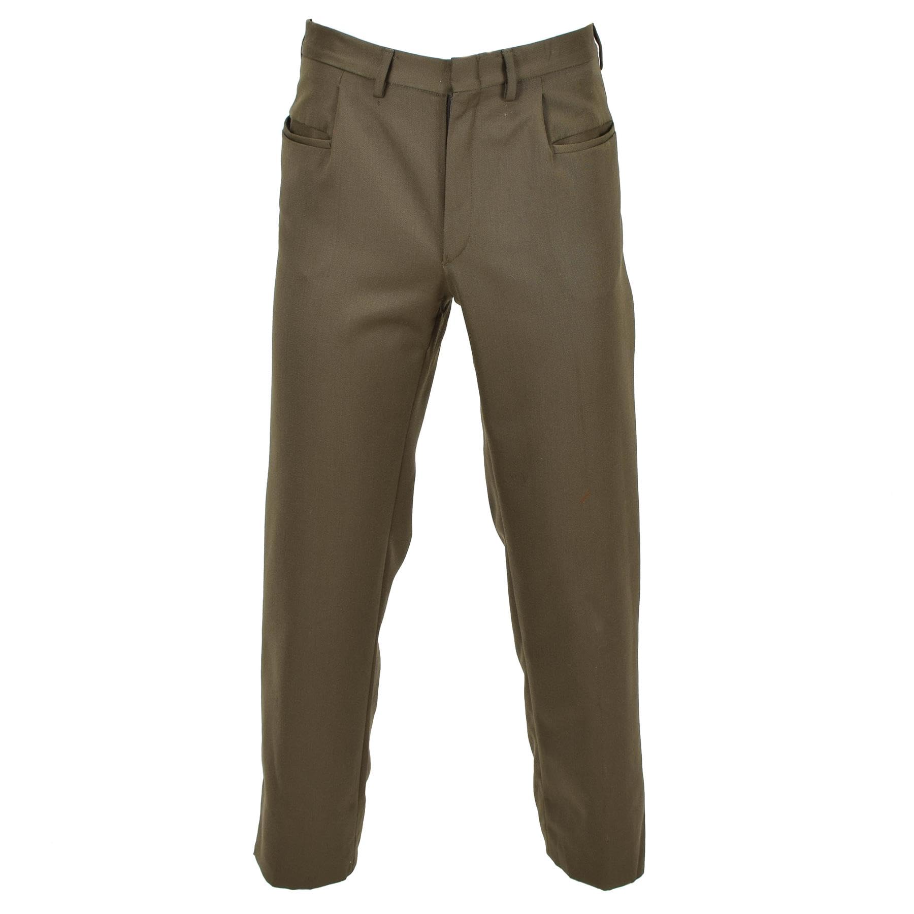 Pantalons militaires italiens originaux Verde Parade Uniforme Pantalon Vintage Marron