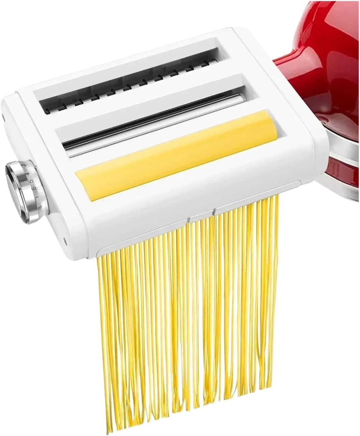 Compatible for Stand Mixers, 3-in-1 Pasta Maker Set with Roller, Spaghetti Cutter & Cleaning Tool