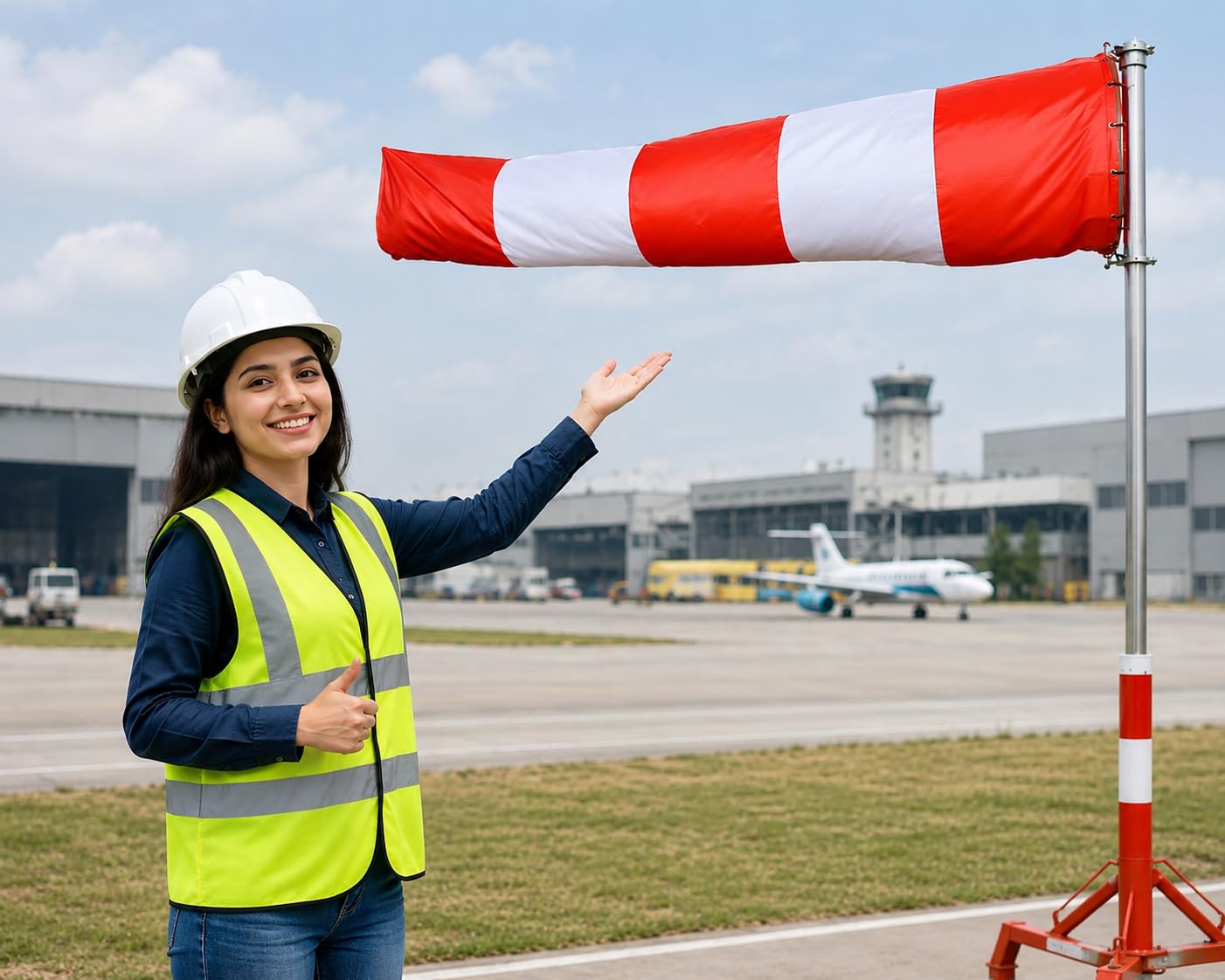 Wind Sock air Indicator for Wind Direction 6 Feet Double Fabric Durable Waterproof Wind Direction Cloth with Reflective Tapes-image-13