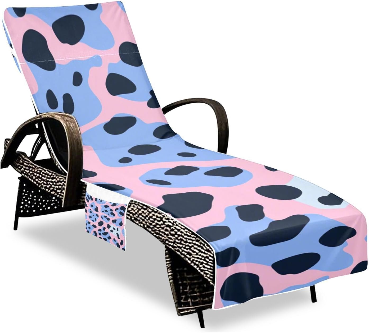 Patio Chaise Lounge Chair Cover Soft Absorbent Patio Chaise Lounge Chair Towels with Pockets for