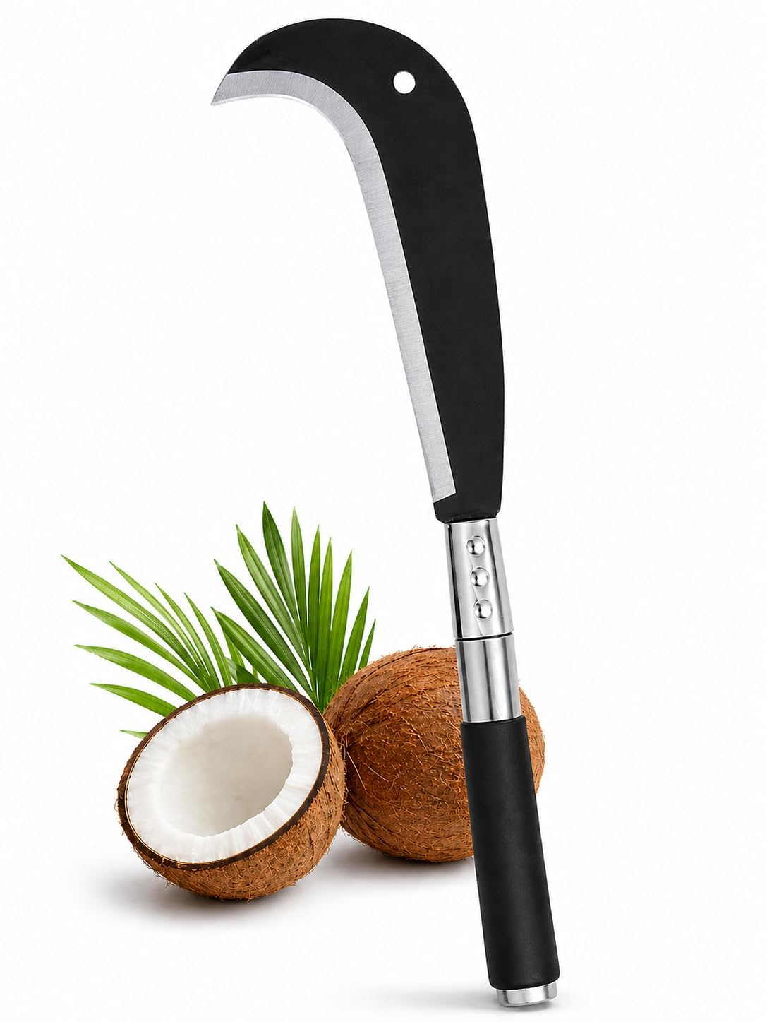ARUSPRAY Multipurpose Kitchen Knife | Billhook Knife | Kerala Koduval for Coconut Cutting | Handmade Nariyal Cutter High Tempered Iron Steel Blade Kerala Vettukathi-image-43