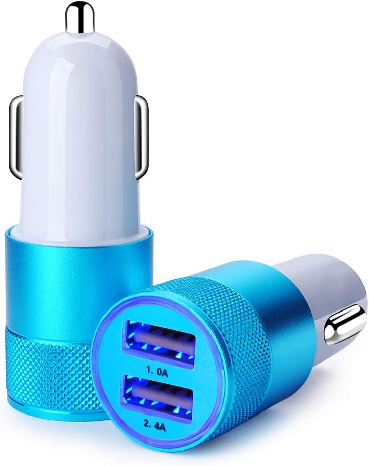Car Charger, Sicodo 3.4A 2 Pack USB Smart Port Charger