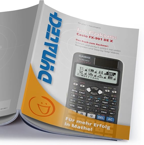 Casio FX-991 DE X Calculator with Bag Foil Book and Compass Set (Light Grey)