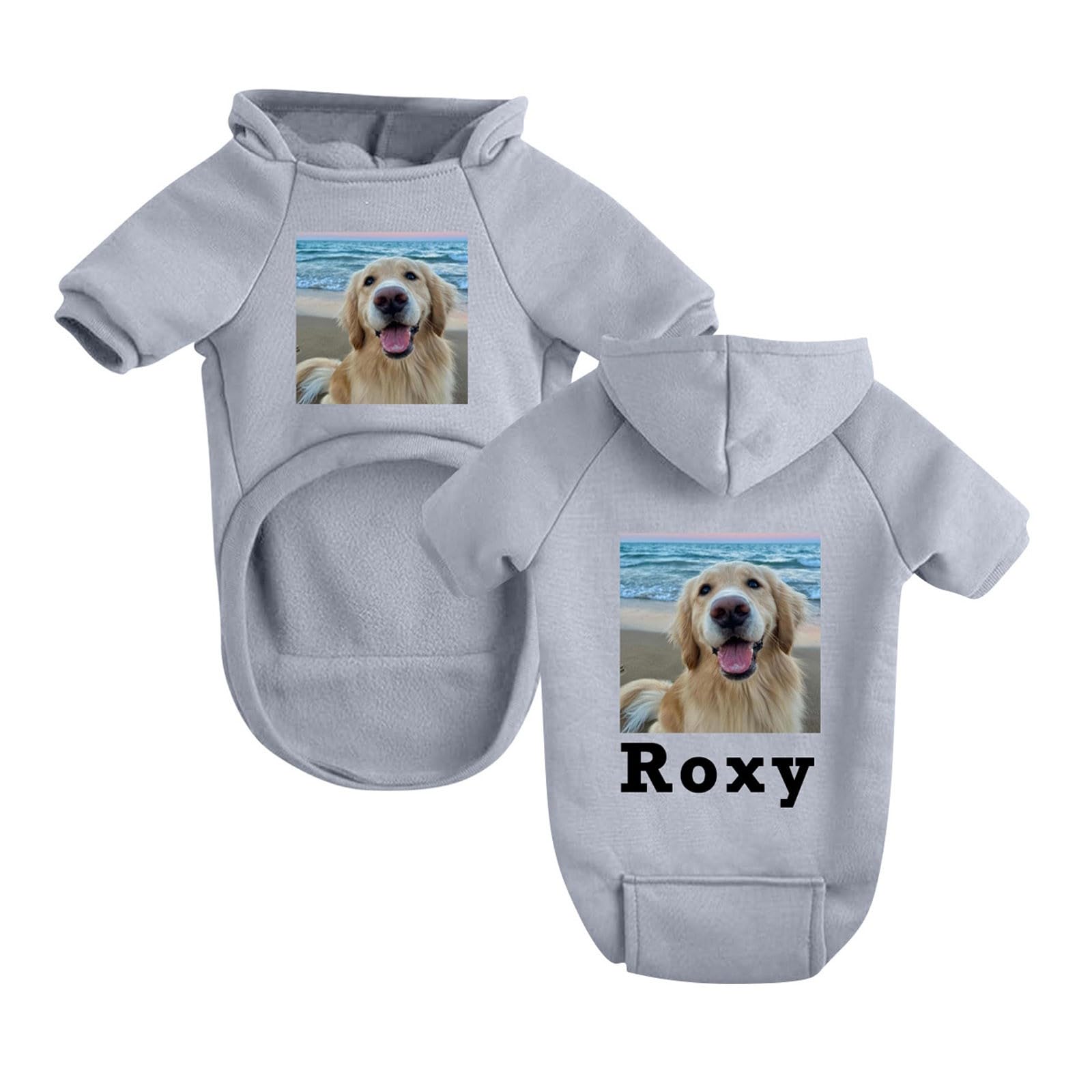 Custom Dog Hoodie, Personalized Photo/Text Pet Pullover Sweatshirt, Design Your Own Pet Hoodie For Small and Medium Pets