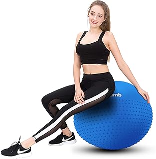 Mirumb Pelota de Ejercicio, Massage Balls Pelota de Pilates Yoga Ball 75CM 65CM 55CM con Bomba Anti Explosión para Fitness, Embarazo,Oficina,Silla de Equilibrio,Gimnasio