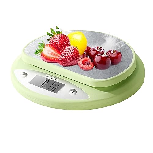 Báscula de cocina bonita, báscula digital de alimentos con pantalla LCD, capacidad de 11 libras (11.0 lbs), medición precisa de peso de 0.03 oz (1