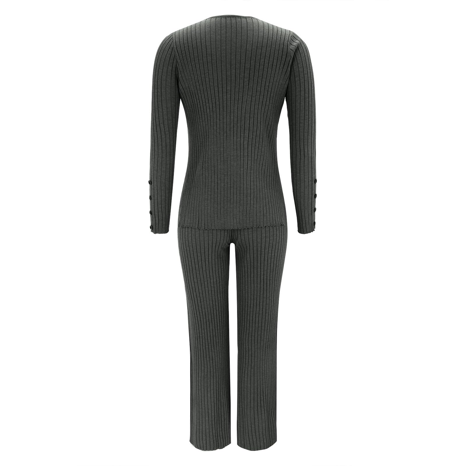 Conjunto de mujer Tailleur Elegante Mujer Ancha Chándal Mujer Ancho Elástico Mono Mujer Elegante Curvy Mono Para Casa Mujer Moda Mujer Otoño Invierno Conjunto Suéter y Pantalones Rectos