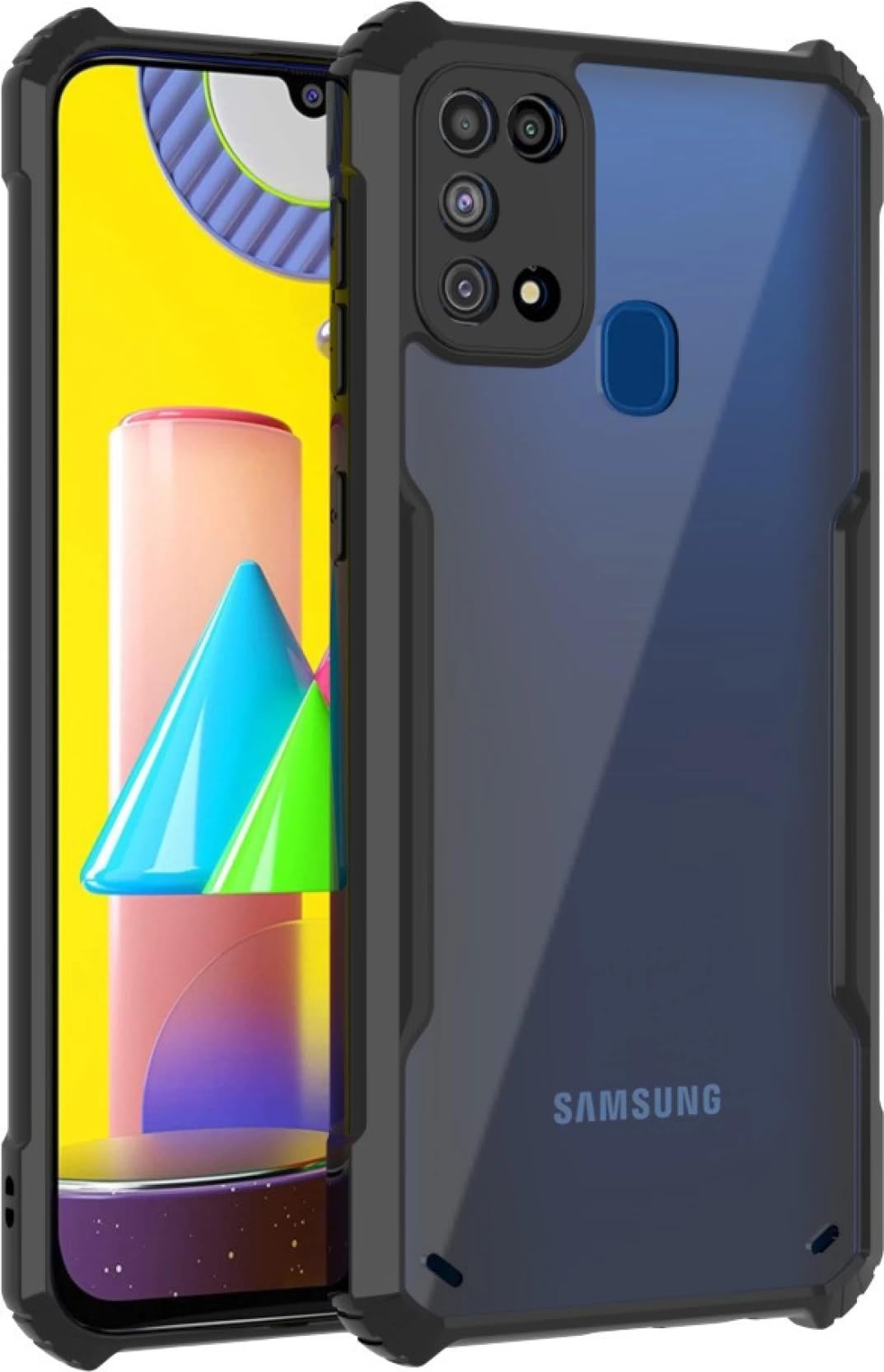 SHINESTAR Samsung Galaxy M31 / F41 / M31 Prime Back Cover Case | Ultra Thin 360 Degree Protection Crystal Clear Tranparent Bumper Back Cover Case for Samsung Galaxy M31 / F41 / M31 Prime - Black (B08NZPTTBY) Amazon Price History, Amazon Price Tracker