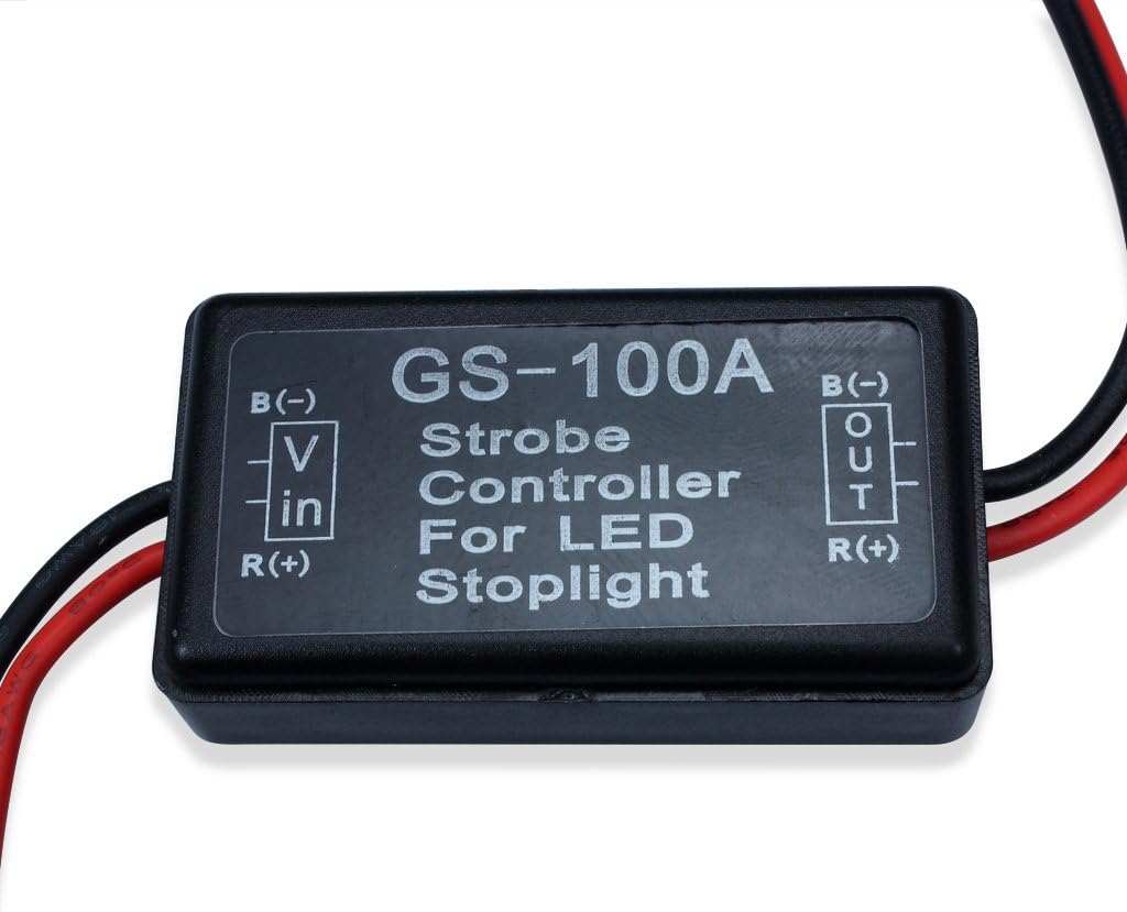 EFORCAR Flash Strobe Controller, Flasher Module for LED Brake Light Tail Stop Light Auto Car 12-24V LED Brake Flasher Stop Light Lamp Flash Strobe Flasher