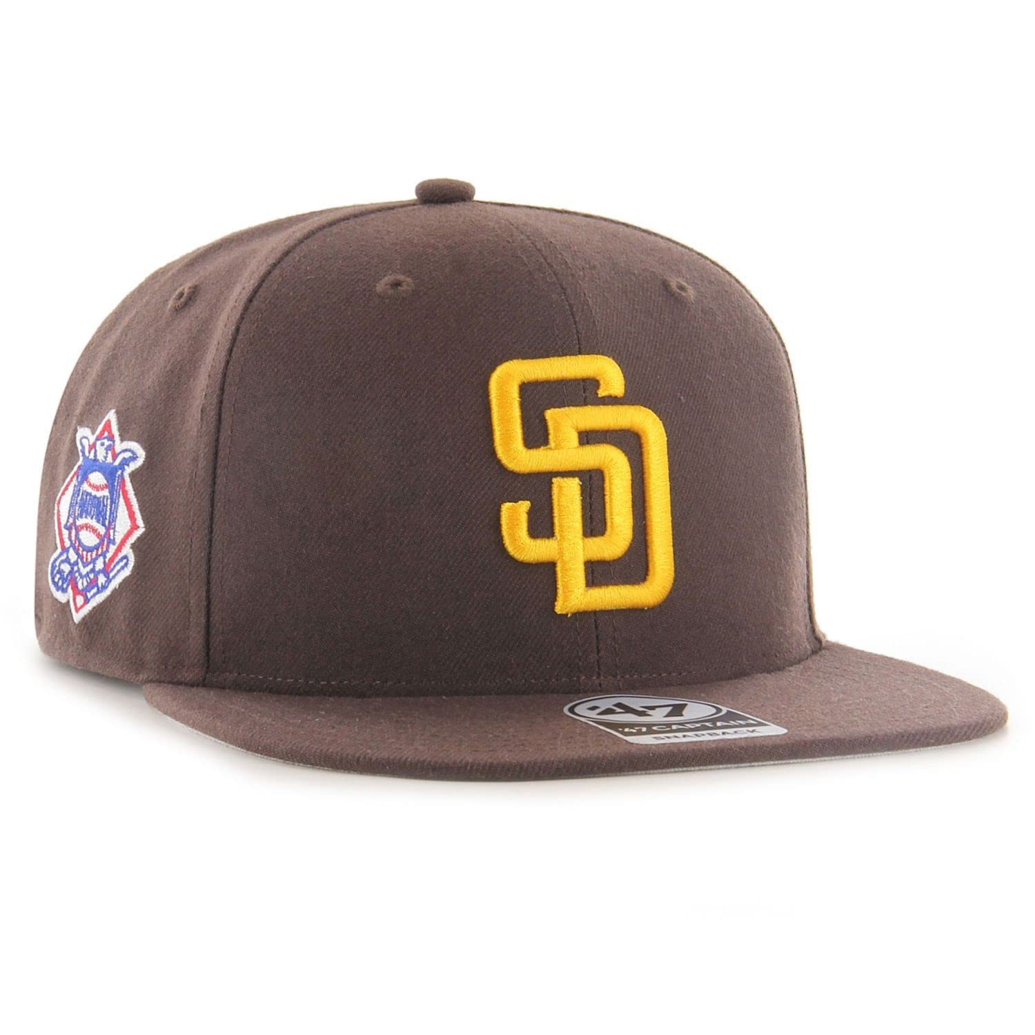 Men's Brown 47 Brand Snapback Captain Cap - Sure Shot San Diego Padres