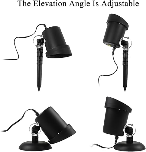 Miniatura 7 de Fisca Proyector de luces láser de Navidad para exteriores, impermeable, luces de estrella rojas y verdes, decoración para Navidad, interiores,