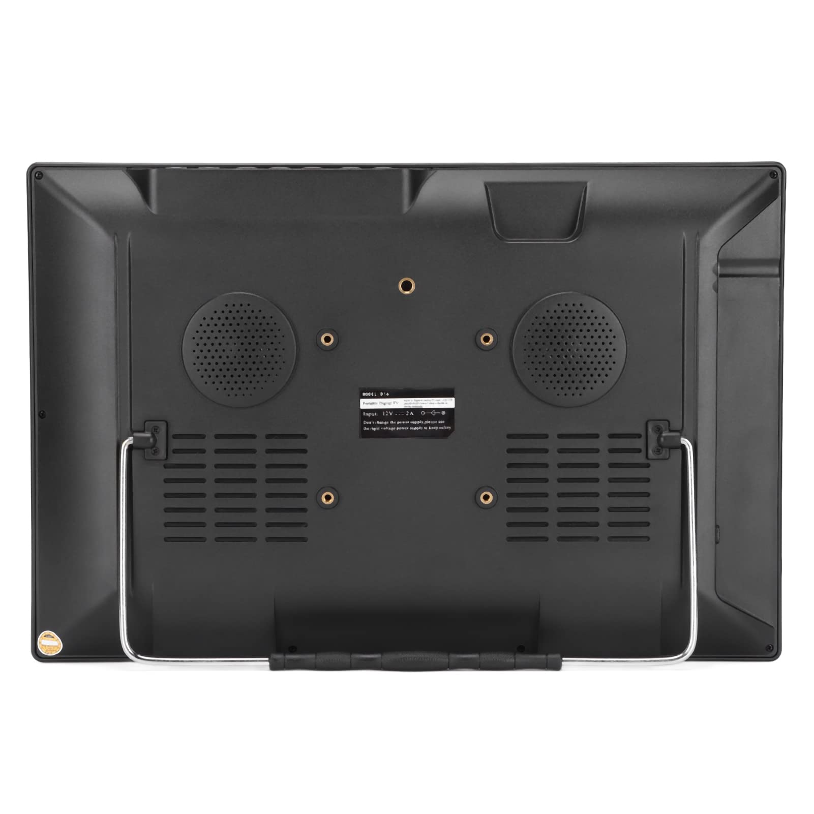 Moniteur de Télévision Numérique Portable de 16 Pouces TV HD 1080p à Piles, Prise en de la Vidéo 1080p MKV MOV AVI WMV MP4 Radio FM avec Support pour en Voiture en Plein Air