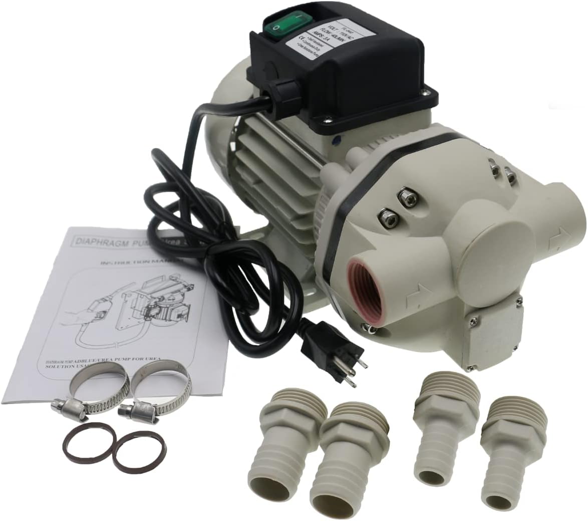 AC Water Diaphragm Self Priming Pump High Flow Rate Pump 115V 10.5GPM 23PSI 1.59bar For Home Garden Industrial Use