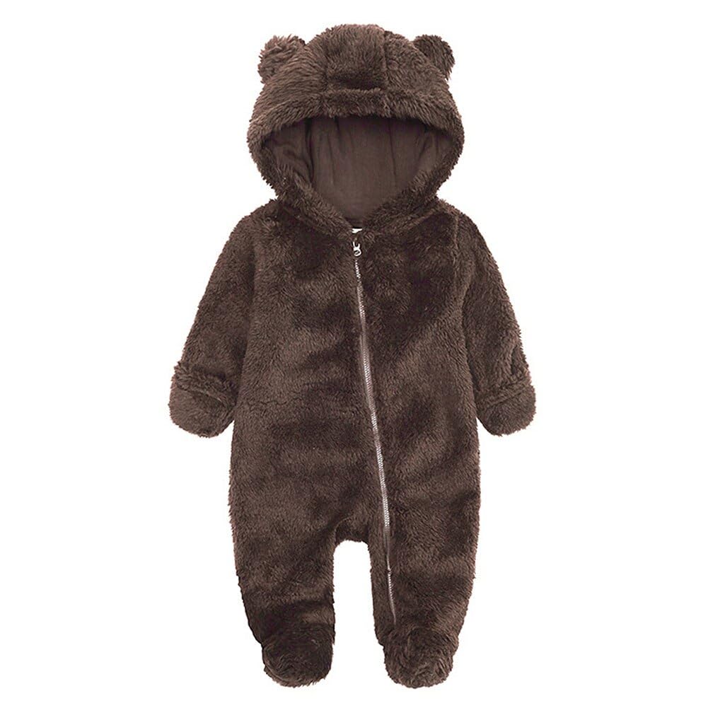 CuripeerInfant Baby Outfit Bodysuit Fleece Bunting Footed Sleeper 0-12M