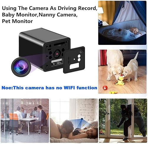 Miniatura 5 de HEYING Cargador de cámara USB inteligente, mini cámara de seguridad, 1080P HD pequeña cámara de niñera con detección de movimiento para el hogar