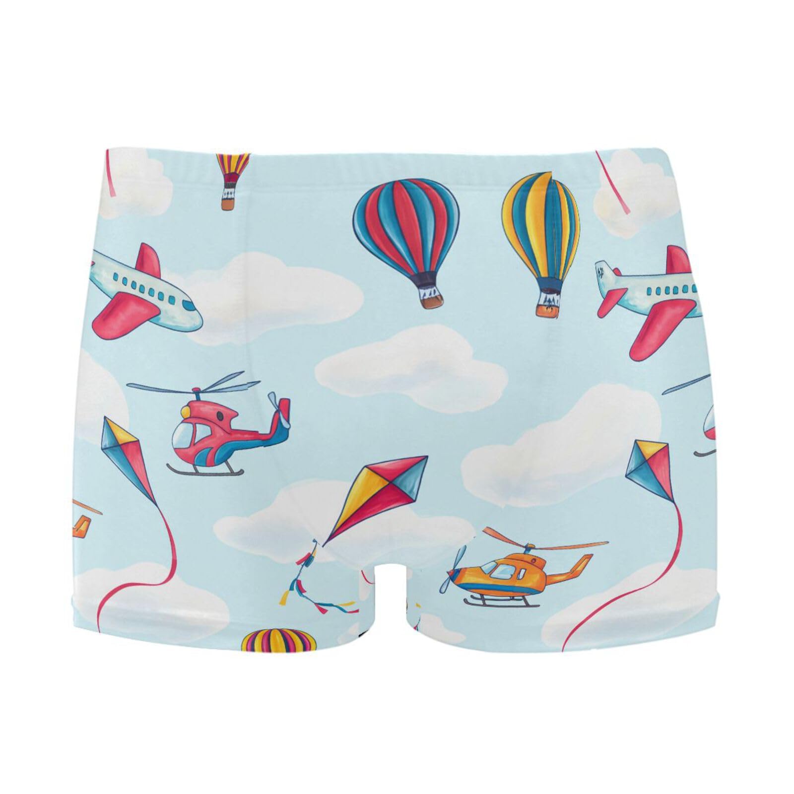 UMIRIKO Colorful Airplanes Mens Swim Trunks Swimwear Bathing Suit Swim Brief Square Leg Board Short S-3XL 202c1185