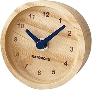 KATOMOKU mini clock km-125NV Ash限定品 藏青色 台钟 Φ85mm