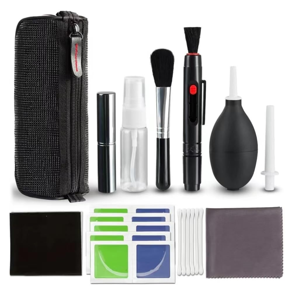 Kit di pulizia for fotocamera da 19 pezzi Kit di pulizia for sensore for fotocamera digitale con obiettivo DSLR Kit di pulizia for fotocamera DSLR DV