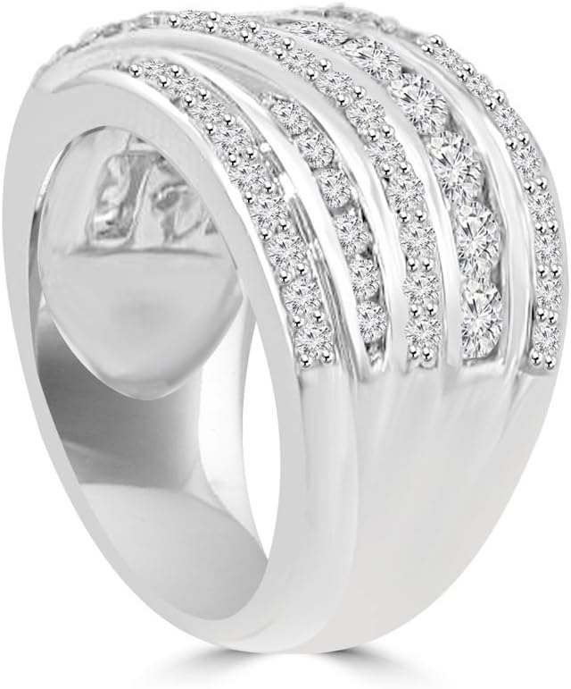 1.90 ct Ladies Round Cut Diamond Anniversary Ring in Platinum