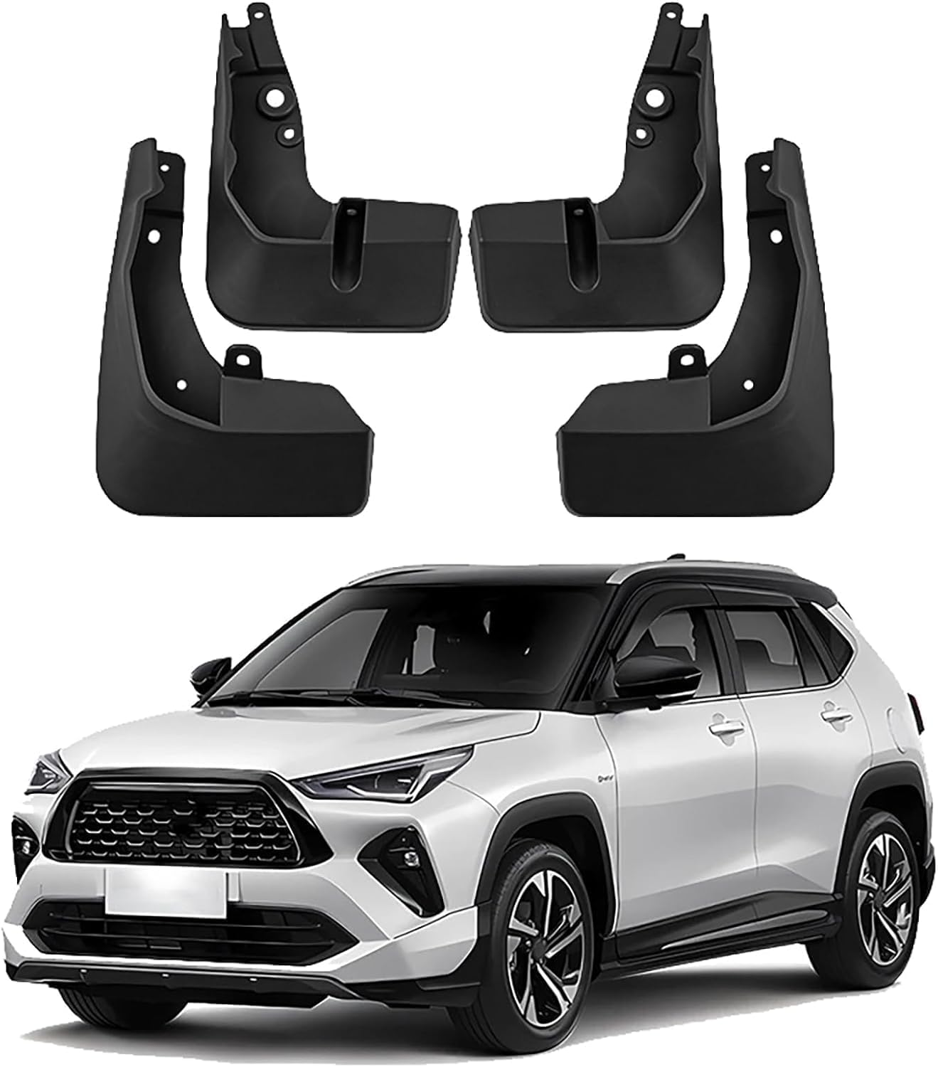 NYSLDSCO 4Pcs Premium Mud Flaps for Toyota Yaris Cross GR 2023 2024 2025 Front and Rear Splash Guards Durable Mudguards Protection Against Road Debris