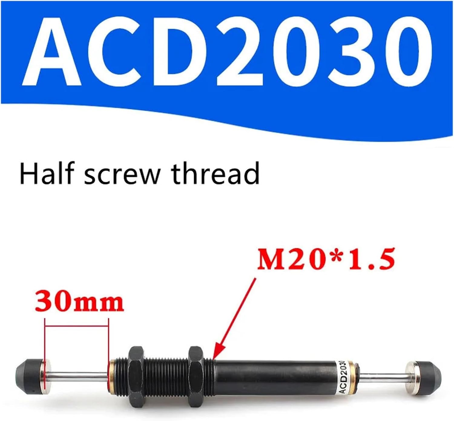 ACD Oil Buffer, Pneumatic Hydraulic Shock Absorber ACD2030-2 ACD2035-2 ACD2050-2 ACD2050-W(ACD2050-W,No Screw Thread)
