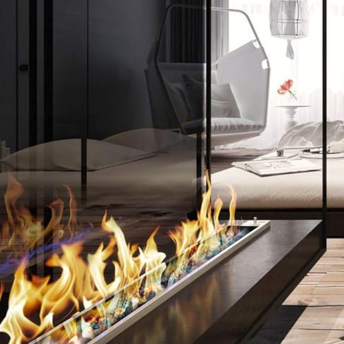 Miniatura 3 de Stanbroil Cubos de vidrio de fuego de 10 libras, vidrio de fuego de 1 pulgada para chimenea, reflectante de hielo de cristal