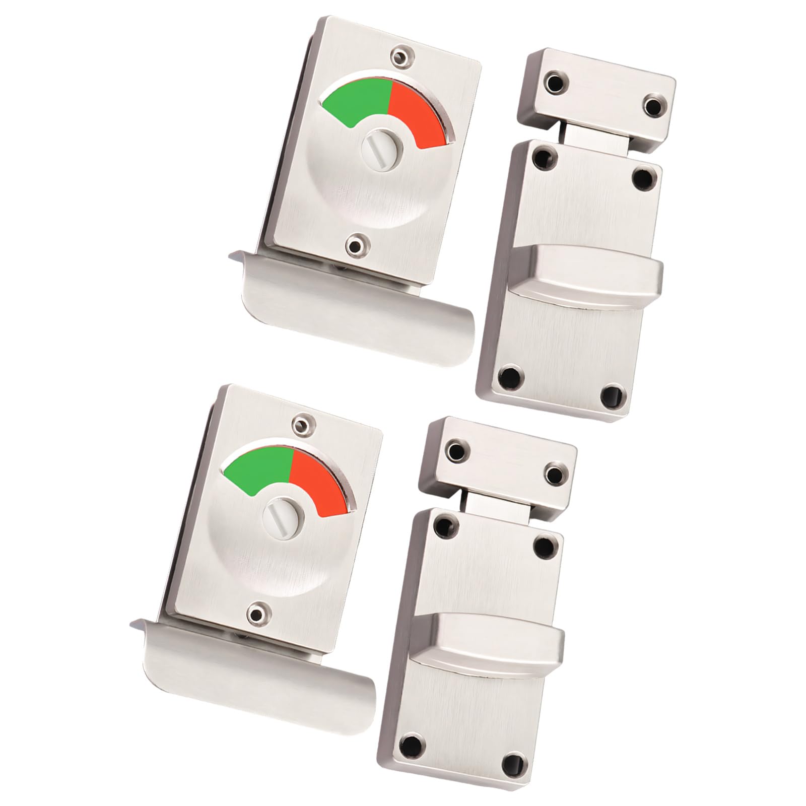 Sxrq Multicolor Public Privacy Locks With Indicators Quiet Sliding Bolt For Toilet Partition Door Zincs Alloy Bathroom Security Zincs Alloy Partition Door With Occupancy Indicators