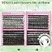 YIDUO 6 Box Mix Lashes Clusters Kit Gift Packs 1686Pcs with 2X Bond&Seal Volume Mega/Bottom Soft Extension False Eyelash D Curl Wispy Natural DIY Individual Fake Eyelashes for Beginners Bulk Pack
