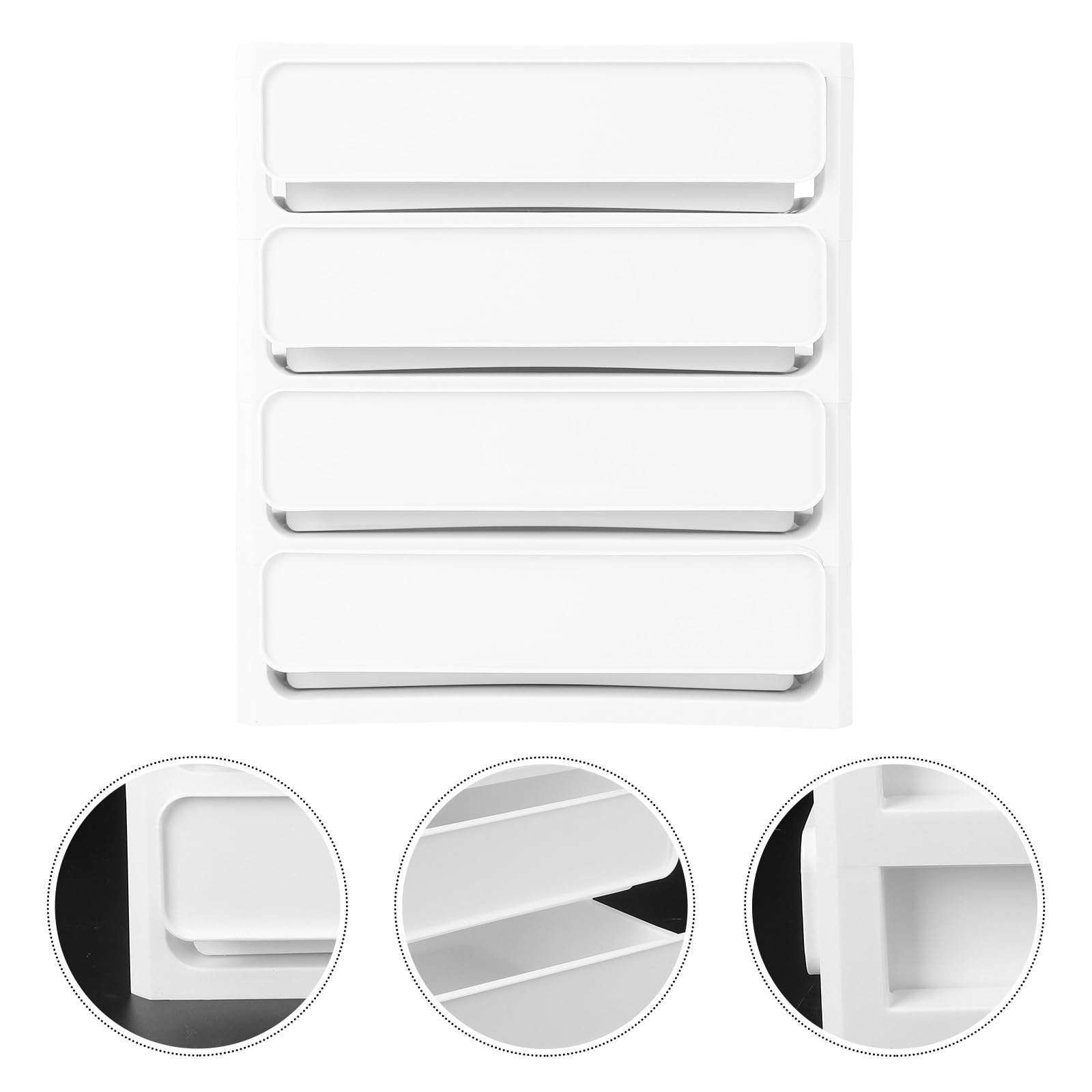 ERINGOGO Caja de Almacenamiento de Escritorio Diseño de Cajón de 4 Capas, Caja Práctica de Plástico Pp de Color Blanco para Organizar Maquillaje y Oficina