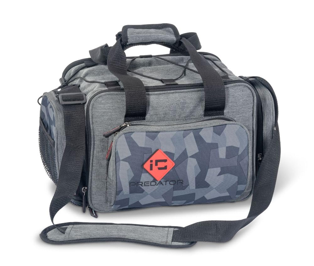 Iron Claw Angeltasche 400D Polyester, Schwarz, 42 x 30 x 28 cm mit 5 Vario Boxen