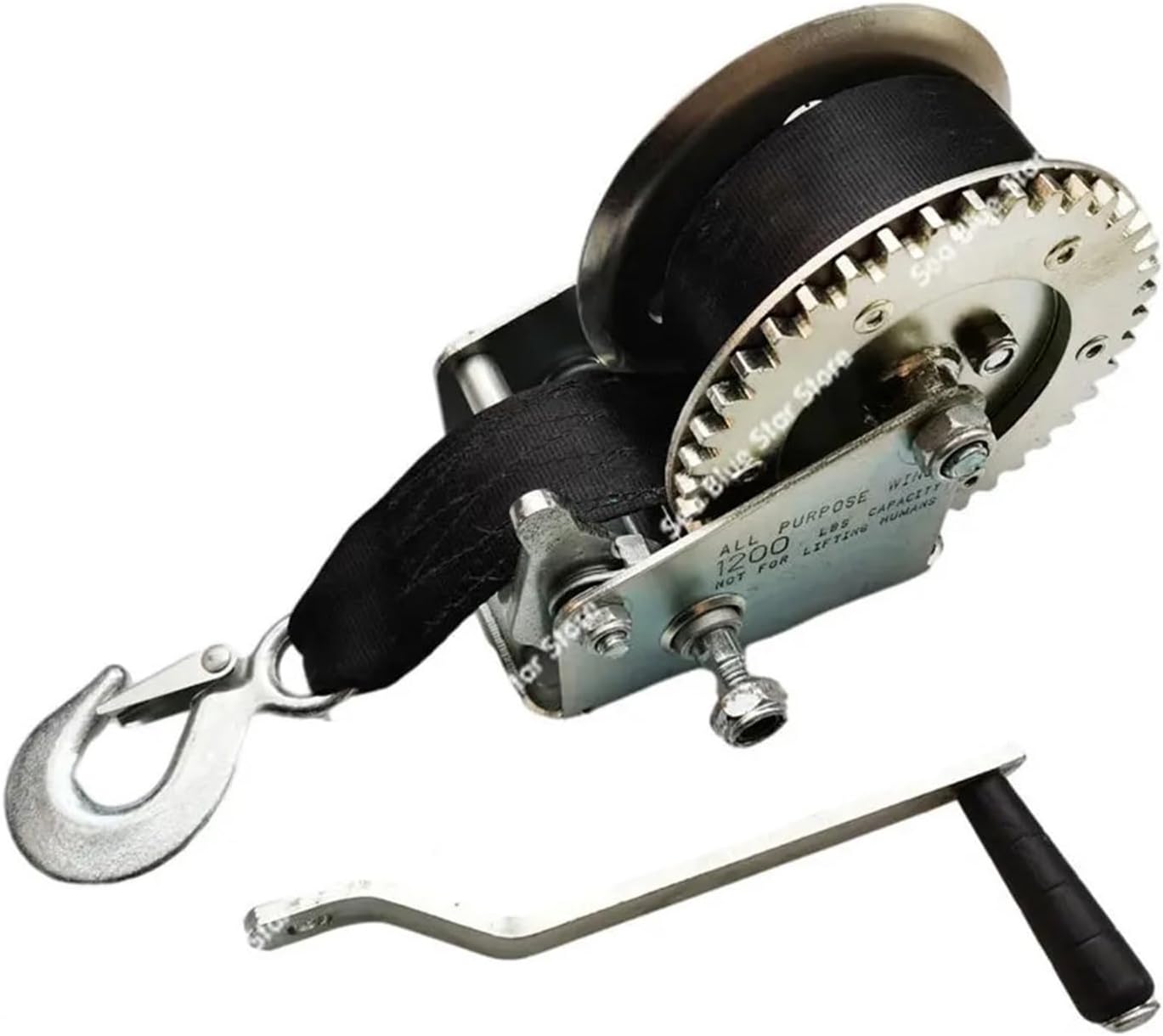 Hand Crank Winch, Webbing Hand Winch Manual Winch Hand Winch Small Crane Motorboat Tractor Lift,Boat Trailer Winches