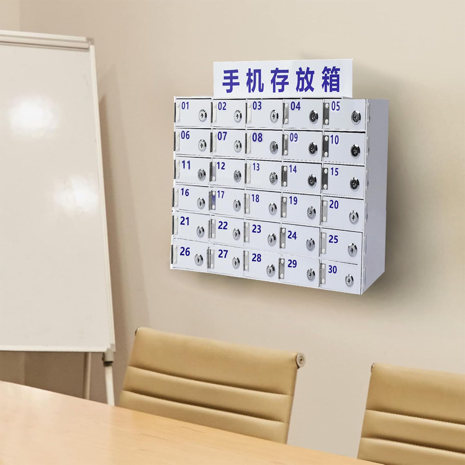 Armadietto a Muro per Cellulare, in Acrilico, con 20/30/40 Slot, per la Scuola e L'Ufficio, per Cene, L'Ora di Andare a Dormire e Il Tempo in Famiglia,30Slot