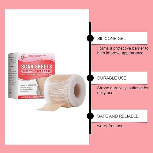 Miniatura 7 de Hojas de silicona para cicatrices, cinta de silicona para cicatrices, tiras de cicatrices de silicona, hojas profesionales para eliminación de
