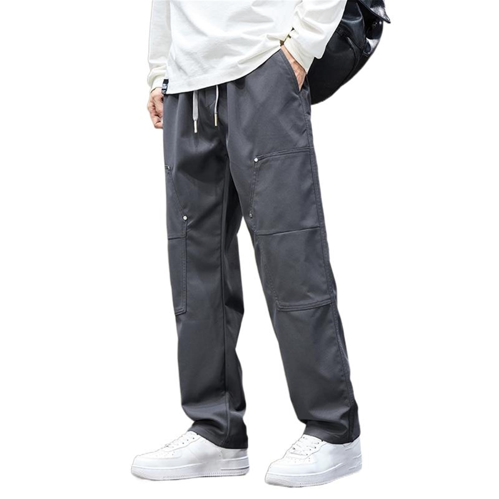 Pantaloni Casual per Uomini per Autunno Sportivi Lunghi, in Stile da Lavoro