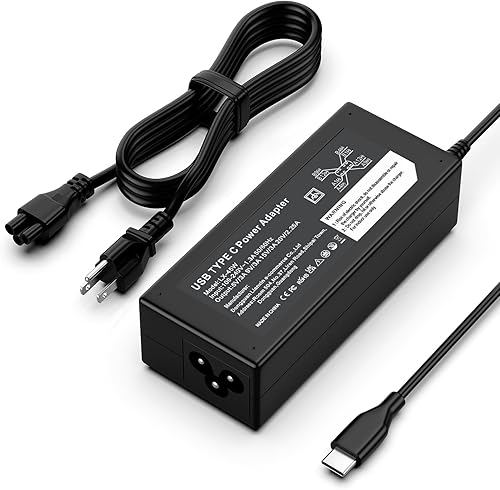 Cargador universal USB C de 45 W compatible con HP Chromebook X360 14-ca051wm 14-ca052wm 14-ca091wm 14-ca0061dx cable adaptador de fuente de