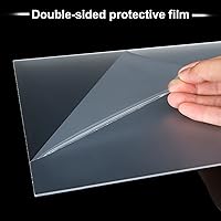 Vista 4 de Paquete de 10 láminas de acrílico transparente de 8 x 12 pulgadas, 0.079 in de grosor, tablero acrílico transparente rectangular, panel de acrílico