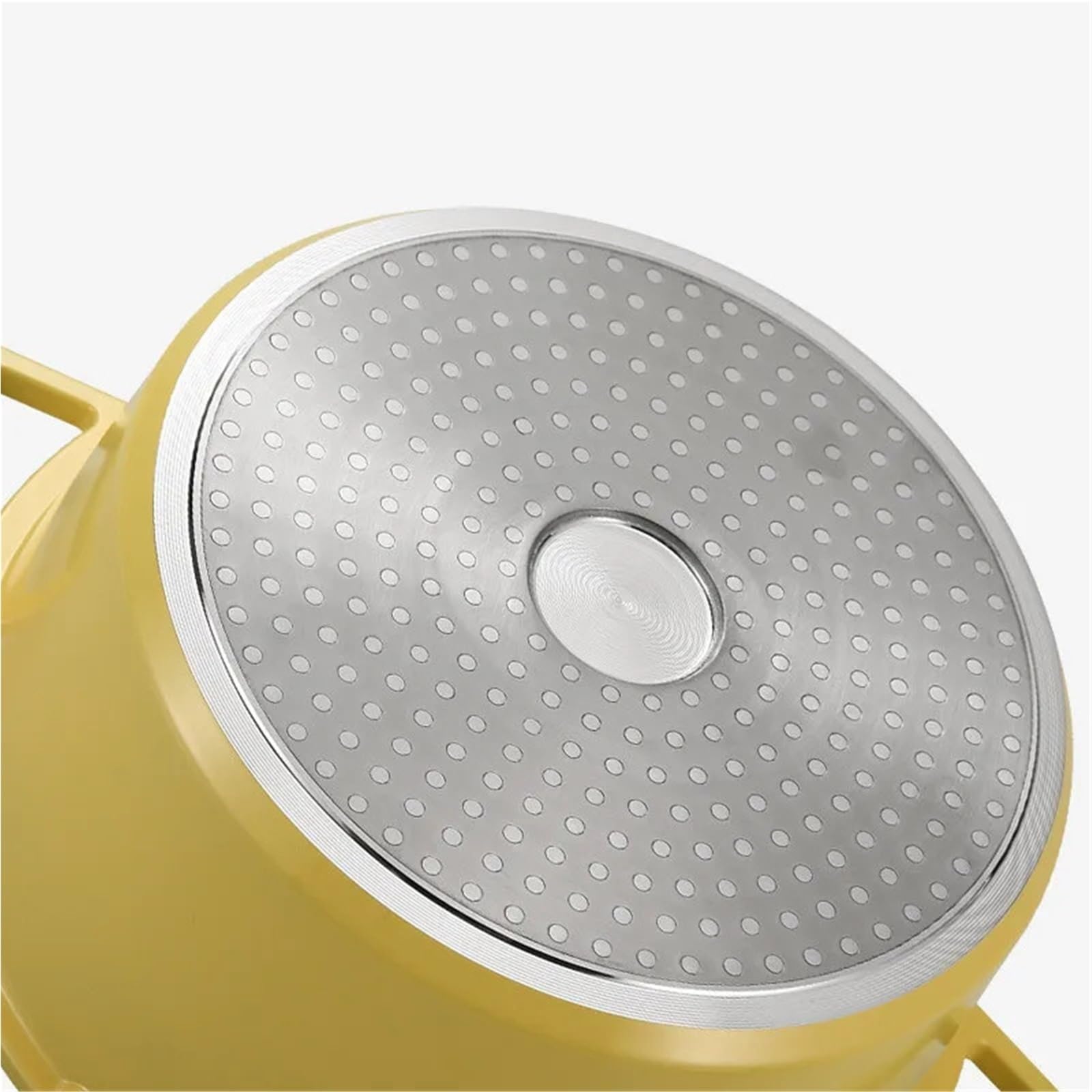 Cacerola de aluminio fundido esmaltado, olla antiadherente con tapa, apta para todas las fuentes de calor, capacidad de 4,7 L, 24 cm