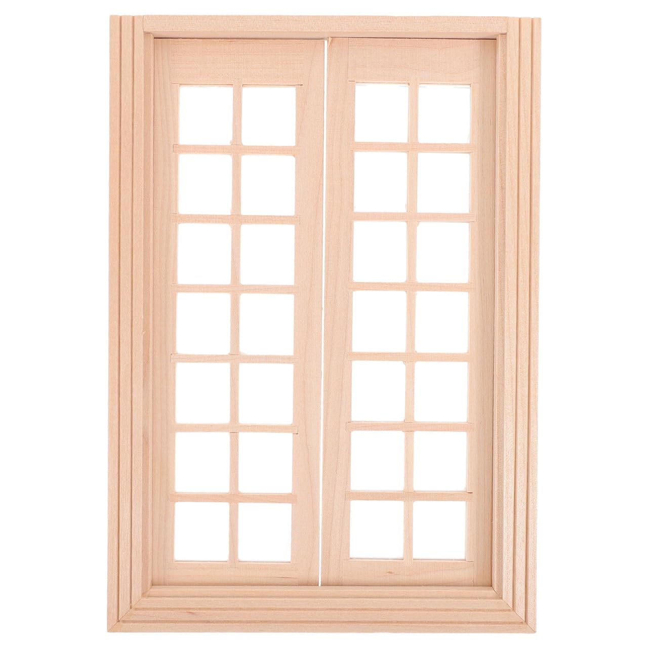 iplusmile 1:12 Mini House Wooden Door Dollhouse Wooden Door with Frame