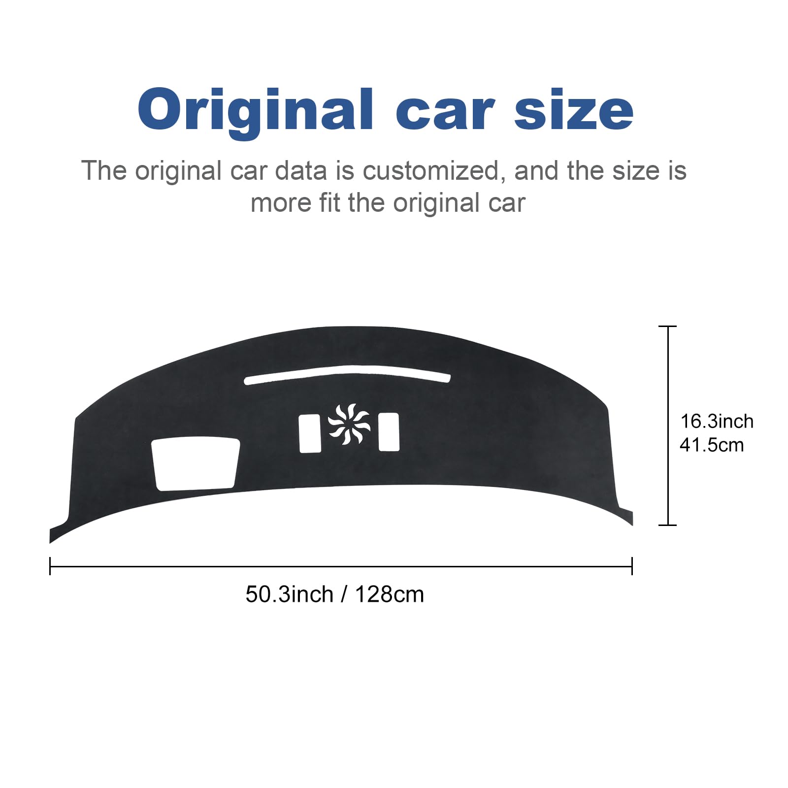 KUNKGIC Für MINl Cooper J01 E SE 2024 2025 Flanell Auto Dashboard Matte Dashboard Cover Auto Innenraum Sonnenschutz Dashboard Lichtschutz Matte Schutzpolster Zubehör (Mit Head-up)