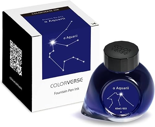 Colorverse Pluma estilográfica Tinta Azul α Aquarii 2.2 fl oz Tinta a base de tintes Project Series