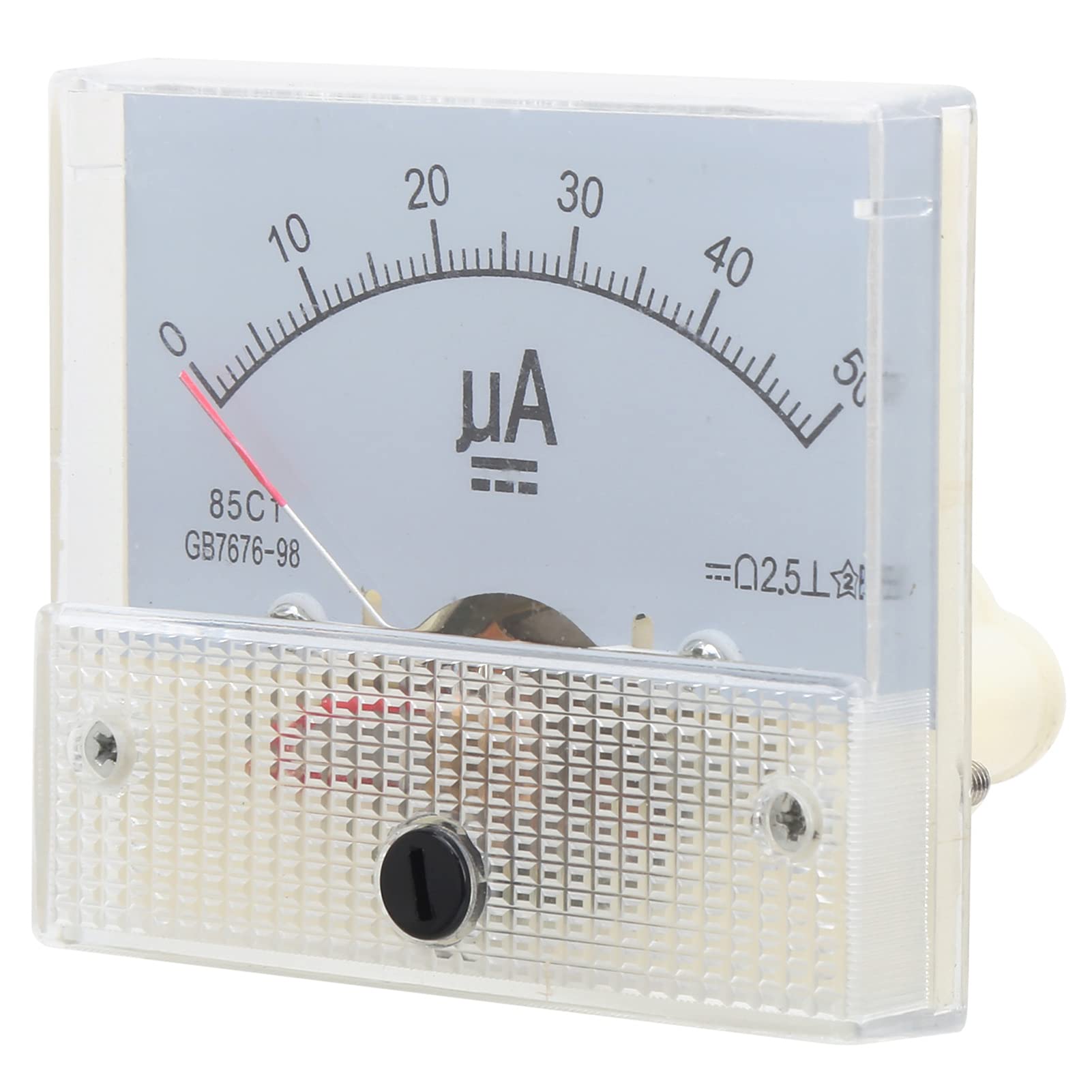 Misuratore di Corrente Analogico da Pannello, Puntatore CC da 0 a 50UA Dispositivo di Misurazione del Circuito di Linea Dell'amperometro della Testa Dell'amperometro CC
