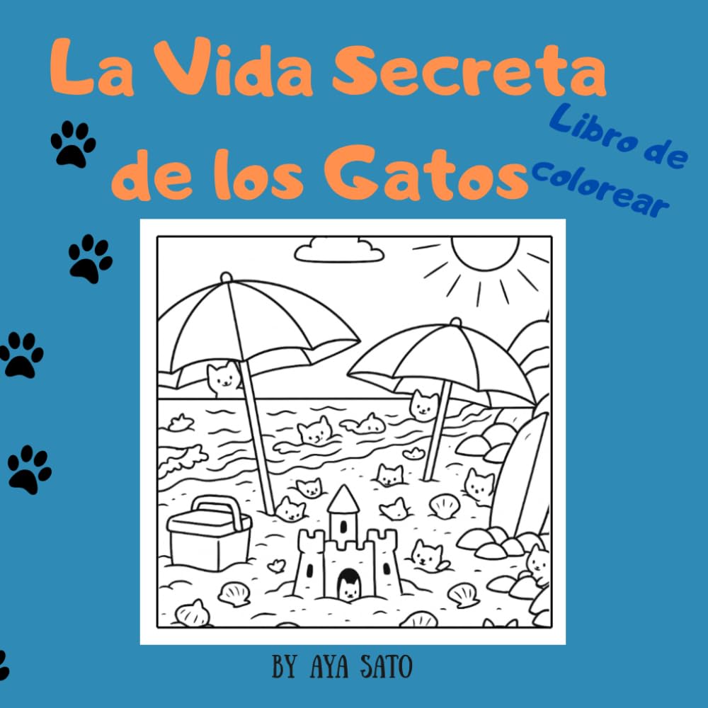 La Vida Secreta de los Gatos – Libro para Colorear con gatos escondidos: Encuentra los gatos blancos en paisajes relajantes: Libro de colorear creativo y relajante para niños, jóvenes y adultos