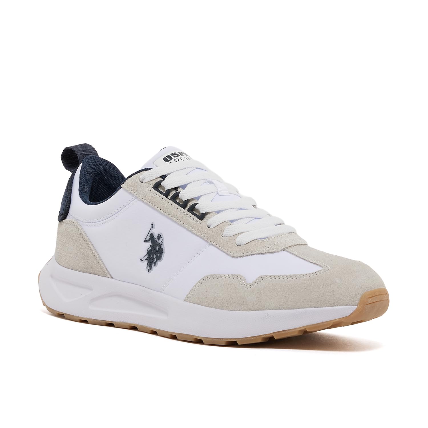 U.S. POLO ASSN Men's-VANILLA MEN-Vanilla Low Top Sneakers 43 EU White